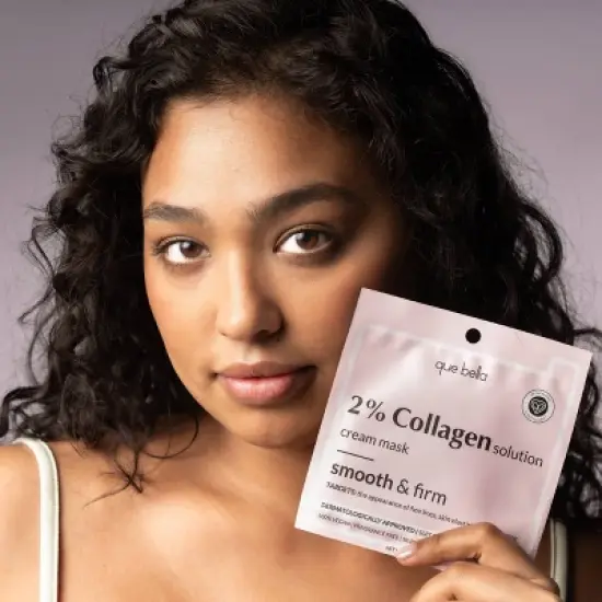 Que Bella 2% Collagen Solution Cream Face Mask - 0.4oz image {7}