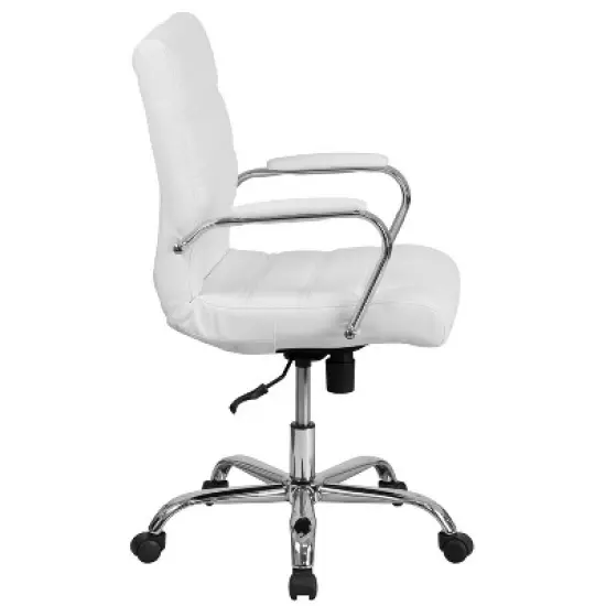 Merrick Lane Contemporary Mid-Back Home Office Chair with Padded Arms image {2}