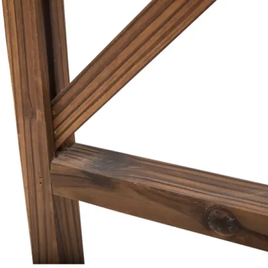 Outsunny 79in Wooden Garden Arbor Arch Trellis with Classic Countryside Style, Pergola Style Roof for Climbing Vines for Ceremony Party Weddings image {3}