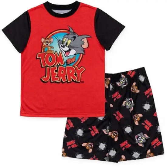TOM and JERRY Looney Tunes Pajama Shirt and Shorts Sleep Set Little Kid to Big Kid image {9}