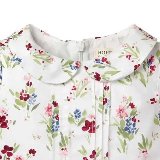 Hope & Henry Girls' Floral Pin-Tuck Dress, Infant image {2}