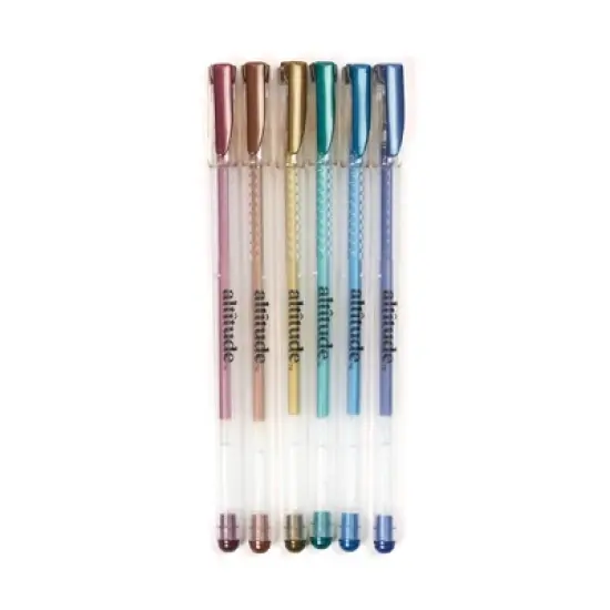 Altitude 6pk Gel Pens 0.7mm Multicolor Ink image {1}