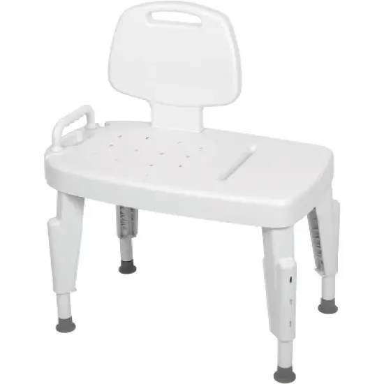 DMI Universal Transfer Bench for Bathtubs & Showers, Adjustable Height, 350 lb, Tool-Free image {1}