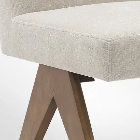 Set of 2 Morgan 18.5" Wide Upholstered Seat and Back Dining Chair With Upside Down "V" shape design Solid Wood Legs-Maison Boucle image {6}