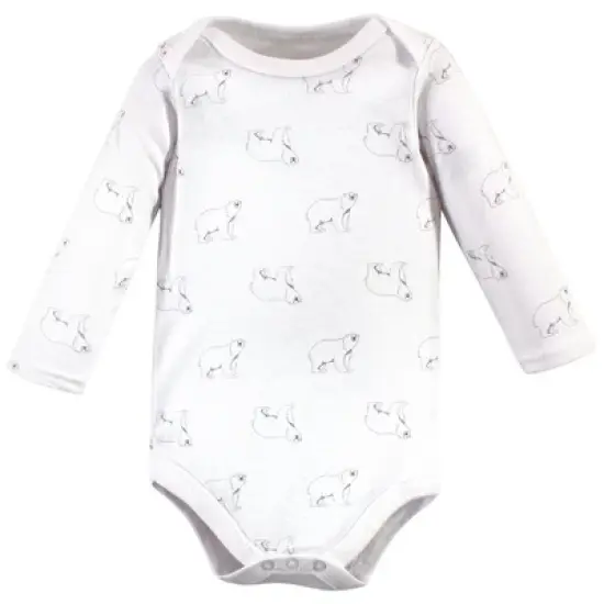 Hudson Baby Infant Boy Cotton Long-Sleeve Bodysuits 5pk, Polar Bear image {4}