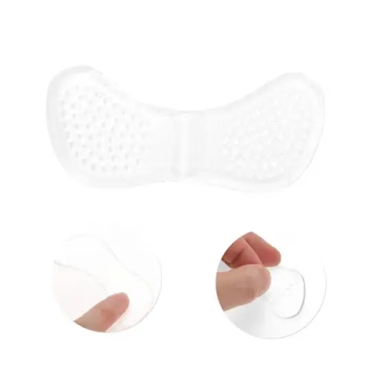 Unique Bargains Soft Concealed Shoes Heel Pads One Size Transparent 2 Pair image {2}