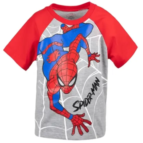 Marvel Avengers Spider-Man Iron Man T-Shirt and French Terry Shorts Outfit Set Toddler image {4}