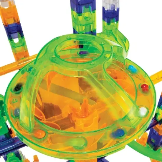 MindWare Q-BA-Maze 2.0 Grand Prix Racing Marble Run Building Set - Ages 6 and Up - Over 100 Pieces Included image {3}