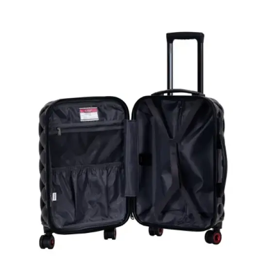 Rockland Quilt 3pc Hardside Polycarbonate Luggage Set - Black image {3}