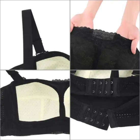 Agnes Orinda Women's Soft-cup Free Strap Strong Support Bars image {2}