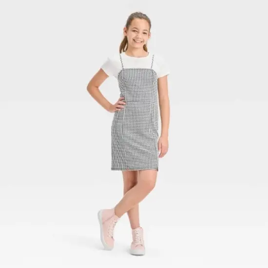 Girls' 2 for 1 Fitted Knit Dress - art class&trade; image {5}