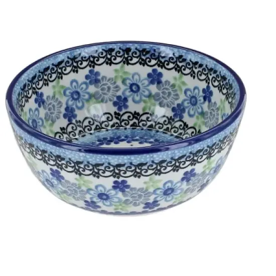 Blue Rose Polish Pottery 17 Ceramika Dessert Bowl image {7}