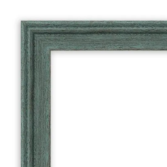 39"x27" Upcycled Wood Frame Gray Cork Board Teal - Amanti Art image {2}