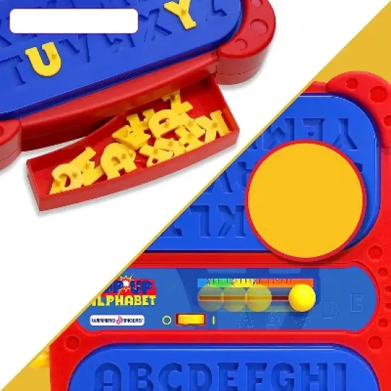 Winning Fingers Pop Up Board Game for Ages 3+, Preschool Game with Alphabet Puzzle Pieces, 2-Player image {1}