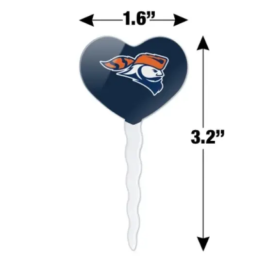 Carroll University Primary Logo Heart Love Cupcake Picks Toppers Decoration Set of 6 image {5}
