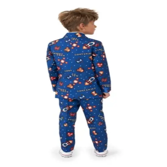 Suitmeister Boys Party Suit - Retro Gamer Navy Blue image {1}
