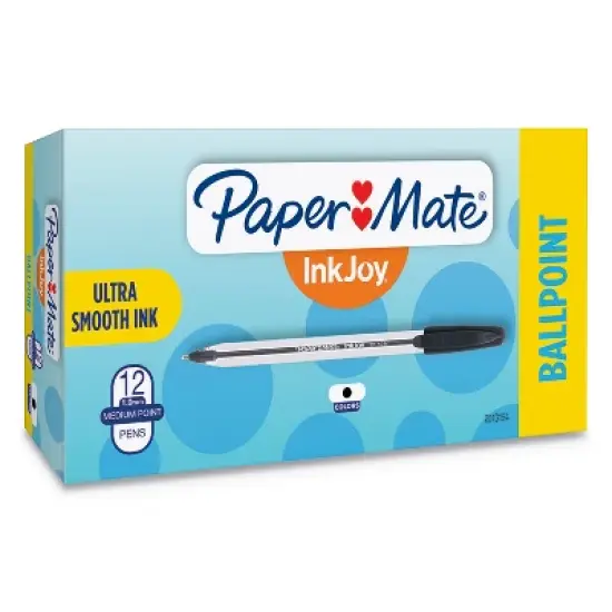 Paper Mate Pen 1.0mm Medium Point InkJoy 50ST 12/DZ Black 2013154 image {5}