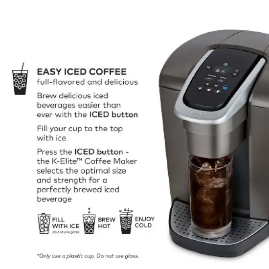 Keurig K-Elite Single-Serve K-Cup Pod Coffee Maker with Iced Coffee Setting image {4}