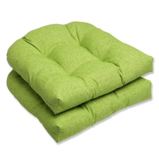 Outdoor 2-Piece Wicker Seat Cushion Set - Fresco Solid - Pillow Perfect image {6}