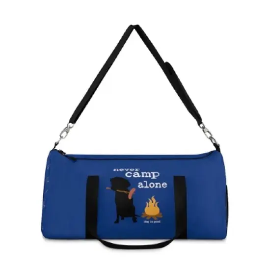 Dog is Good Never Camp Alone Duffel Bag image {1}