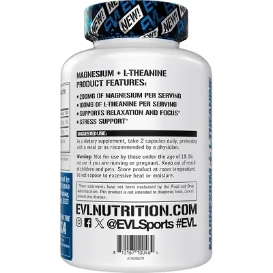 Evlution Nutrition Magnesium + L-Theanine - Relaxation Support - 30 Servings image {2}