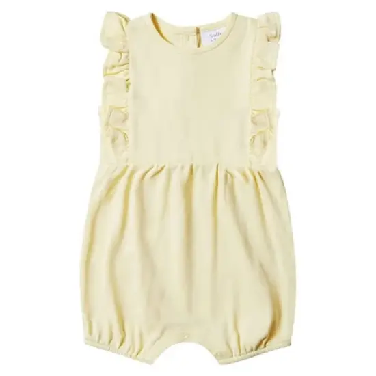 Stellou & Friends 100% Cotton Ruffle Romper for Baby & Toddler Girls image {1}