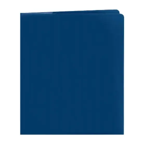 Smead Lockit Two-Pocket Folder Textured Paper 11 x 8 1/2 DK Blue 25/BX 87982 image {4}
