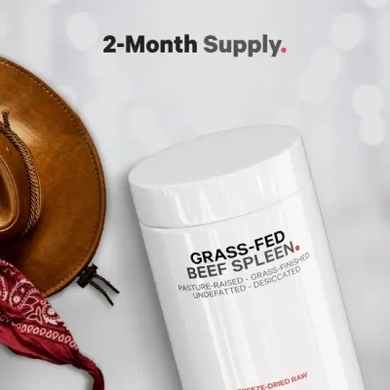 Codeage Grass-Fed Beef Spleen Pasture-Raised Non-Defatted Glandular Supplement - 180ct image {5}