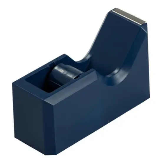JAM Paper Colorful Desk Tape Dispensers - Navy Blue: Plastic File Fasteners, Stationery Clips, 1.75" Height, 2.5" Width image {3}