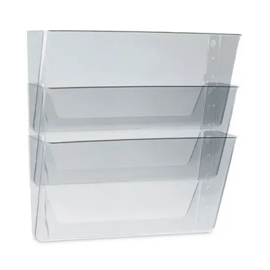 Storex Wall File, 3 Sections, Legal Size 16" x 4" x 14", Clear, 3/Set image {2}