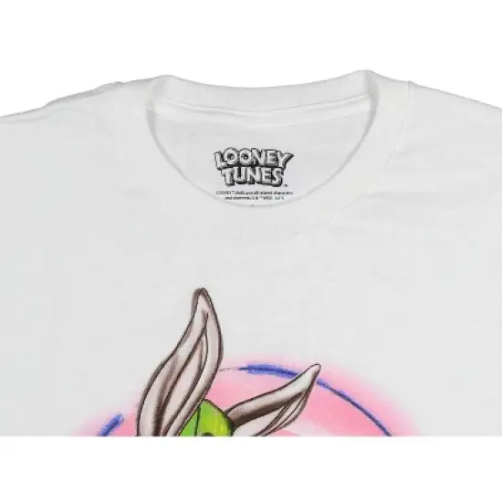 Looney Tunes Men's Tweety n' Bugs Kickin' It Old School Airbrush T-Shirt image {3}