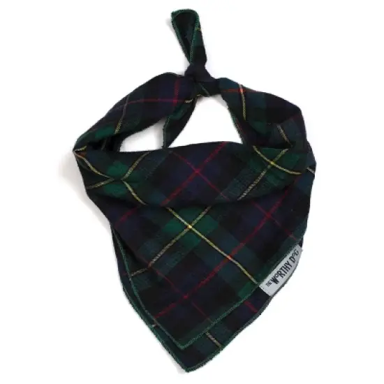 The Worthy Dog MacLeod Tartan Plaid Classic Square Tie-On Bandana image {1}
