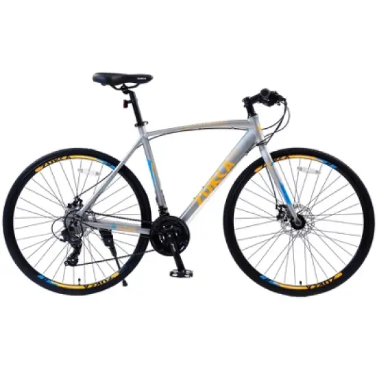 Gulches 700C Hybrid Bicycle with Disc Brakes - Silver image {9}