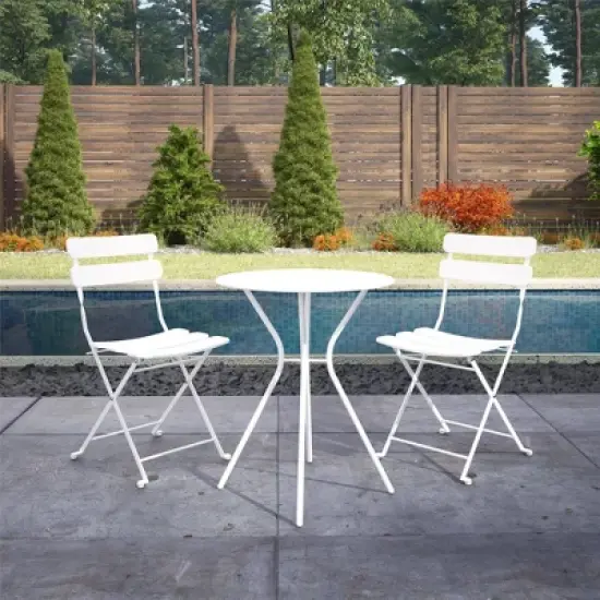 3pc Bistro Set with Folding Chairs  - Room & Joy image {7}
