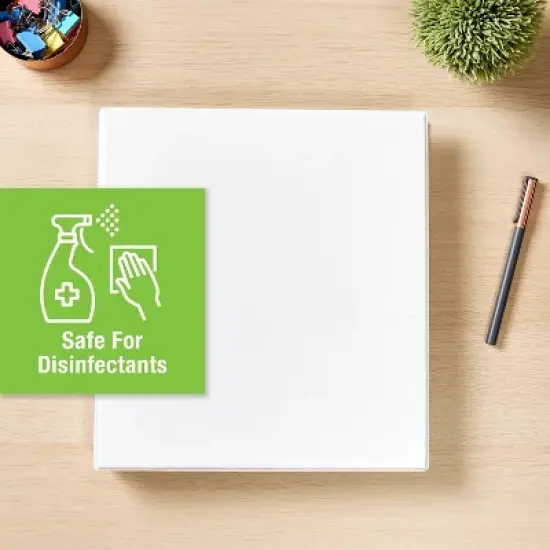 Avery TouchGuard Protection View 3 Ring Binder, Clear View Cover, 1 Inch Slant Rings, 1 White Binder (17193) image {4}