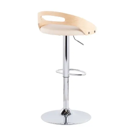 Set of 2 Cassis Mid-Century Modern Adjustable Barstool - LumiSource image {2}