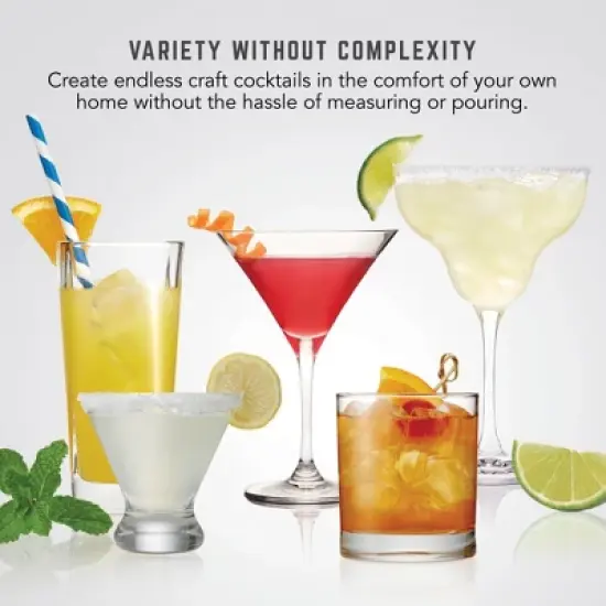 Bartesian Duet Cocktail Machine 55310: Home Brewing Kit, Drink Maker, Plastic, 750ml Capacity, Gray image {3}