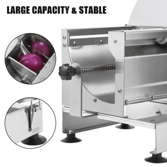 Commercial Vegetable Slicer Manual Potato Tomato Slicing Machine Onion Slicer Stainless Steel Vegetable Cutter Fruit Slicer image {6}
