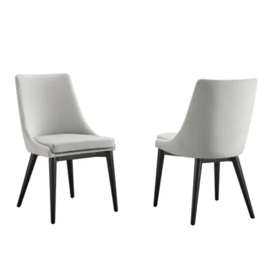 Set of 2 Viscount Accent Performance Velvet Dining Chairs - Modway image {11}