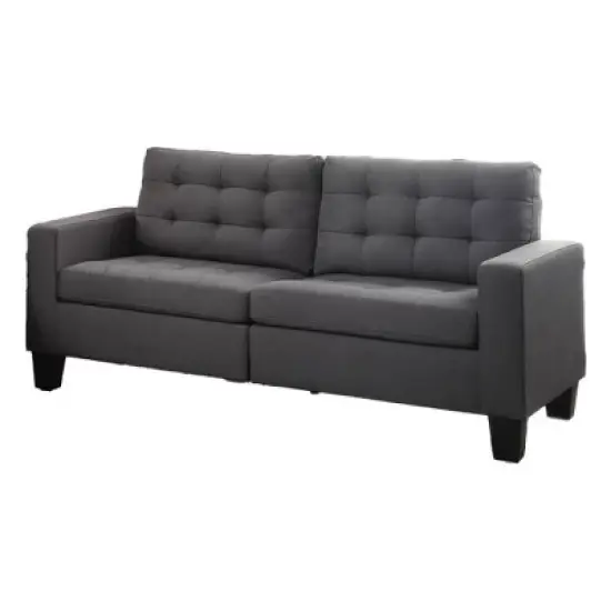 72" Earsom Sofa Gray Linen - Acme Furniture image {4}