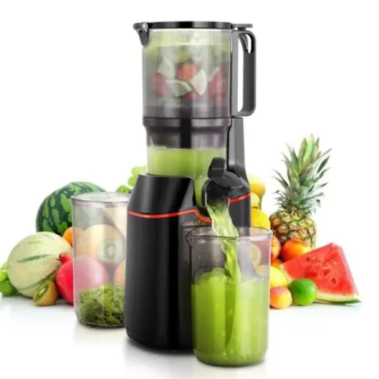 Juicer Machines with 108mm Feed Chute, 45-60 RPM Slow Masticating Juicer with Triple Stainless Steel Filter, 160W Pure Copper Motor, Reverse Function image {7}