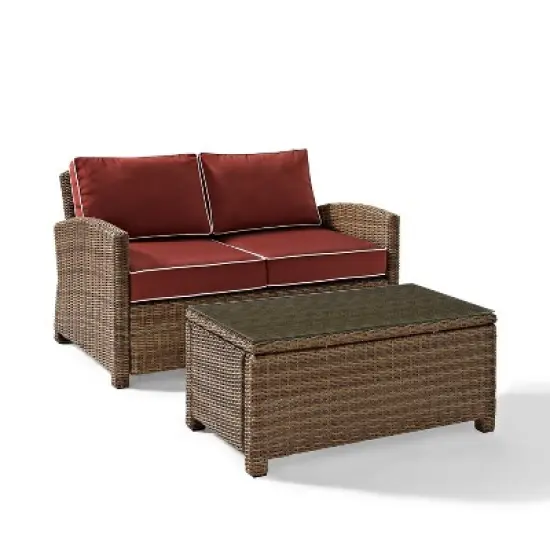 Bradenton Outdoor Wicker Sofa & Coffee Table Set - Crosley
 image {10}