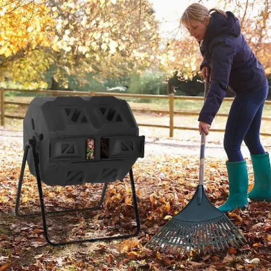FDW Compost Bin 43 Gallon Compost Tumbler Bucket Fast Decomposition image {1}