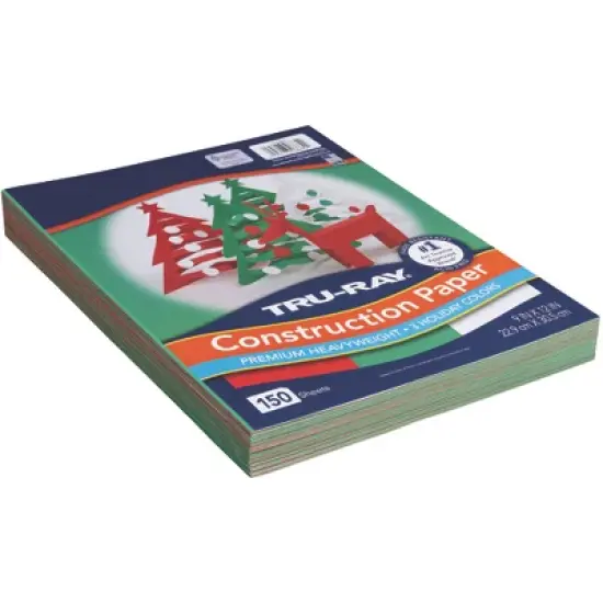 Tru-Ray&reg; Construction Paper, Heavyweight, Holiday Assortment, 9" x 12", 150 Sheets image {5}