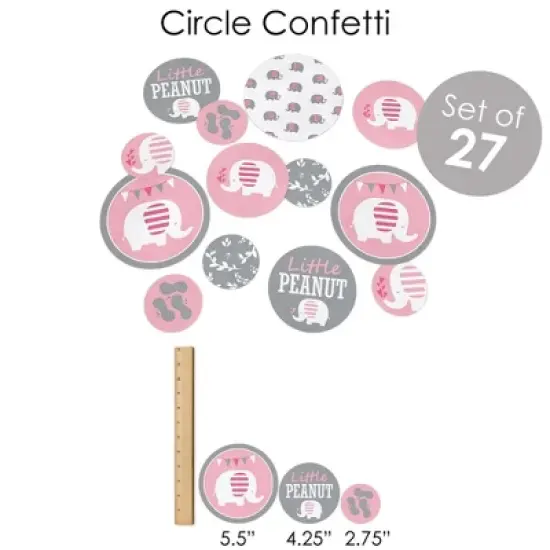 Big Dot of Happiness Pink Elephant - Girl Baby Shower or Birthday Party Supplies - Banner Decoration Kit - Fundle Bundle image {5}