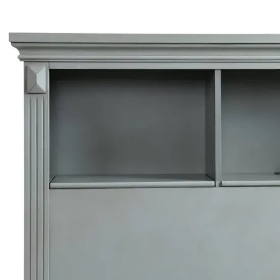 Twin Trent Storage Bookcase Bed with USB Gray - Picket House Furnishings image {5}