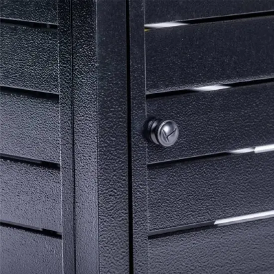 Garden Comfort Rectangle Steel Outdoor Fire Pit Table Hammered Black image {4}