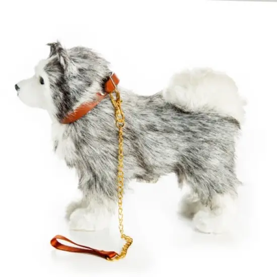 The Queen's Treasures 18 In  Doll  Husky Puppy Dog with Leash and Collar image {5}