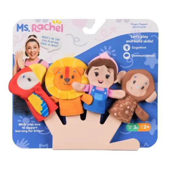Ms. Rachel Finger Zoo Puppet Friends Set - 4pk image {9}