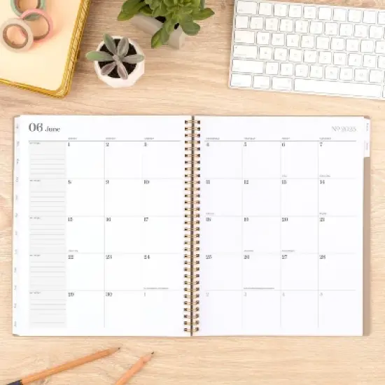 Cambridge Workstyle 2024-25 Weekly/Monthly Planner 11.125"x9.375" Taupe: Agenda, Twin-Wire Binding, Acid-Free Paper image {7}